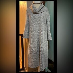 North Style Women's Vintage Cowl Neck Chevron Print  Sheath Dress Size Large  L